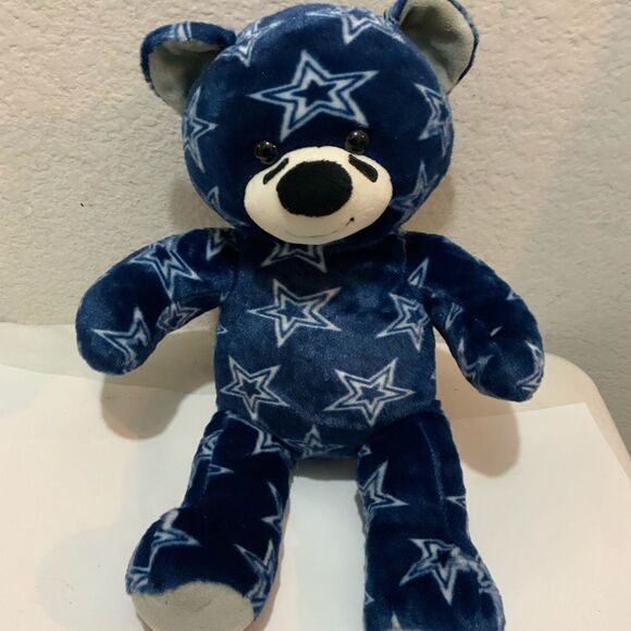 Build A Bear Dallas Cowboys NFL Print Bear 16” Very Clean - Picture 1 of 8